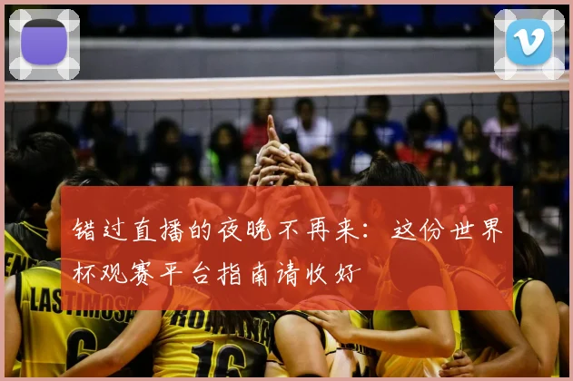 错过直播的夜晚不再来：这份世界杯观赛平台指南请收好