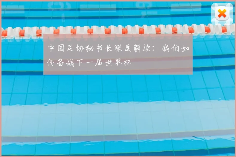 中国足协秘书长深度解读:我们如何备战下一届世界杯